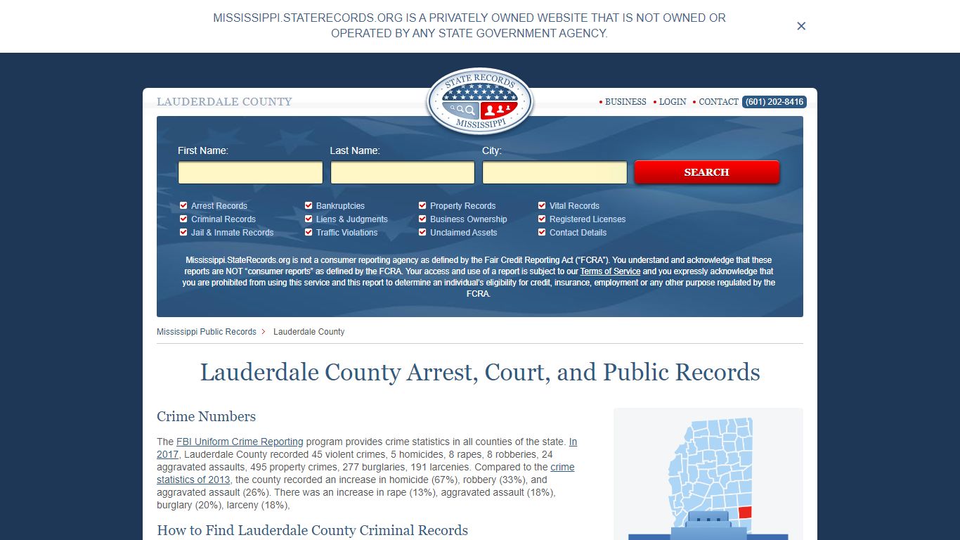 Lauderdale County Arrest, Court, and Public Records